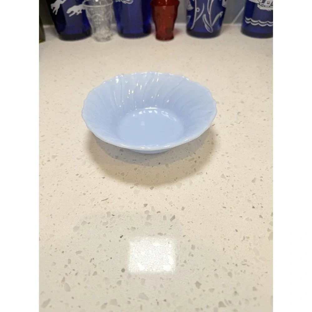 Jeannette Delphite Blue Petal Swirl 5 1/2